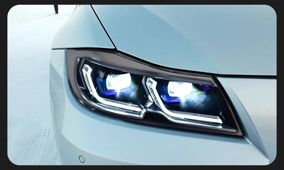 BMW E90 LED Headlight 2005-2012 Headlights 320i 325i 318i DRL Turn Signal High Beam Angel Eye Projector Lens In stock with Supplier 7 to 14 days