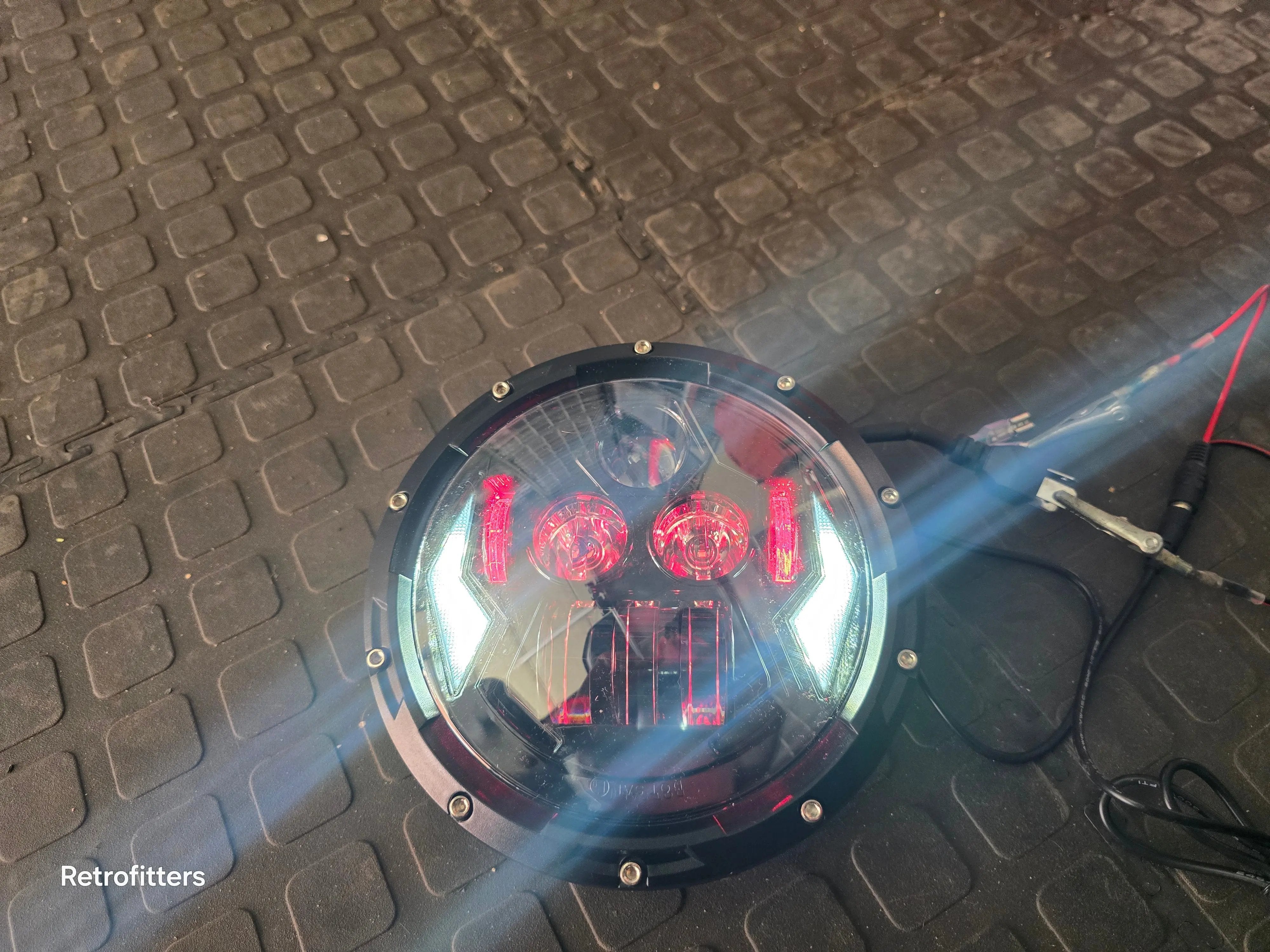 7 Inch 45W LED Headlight With DRL Daytime Running Light High Low Beam Amber Turn Signal set of 2 Retrofitters RSA