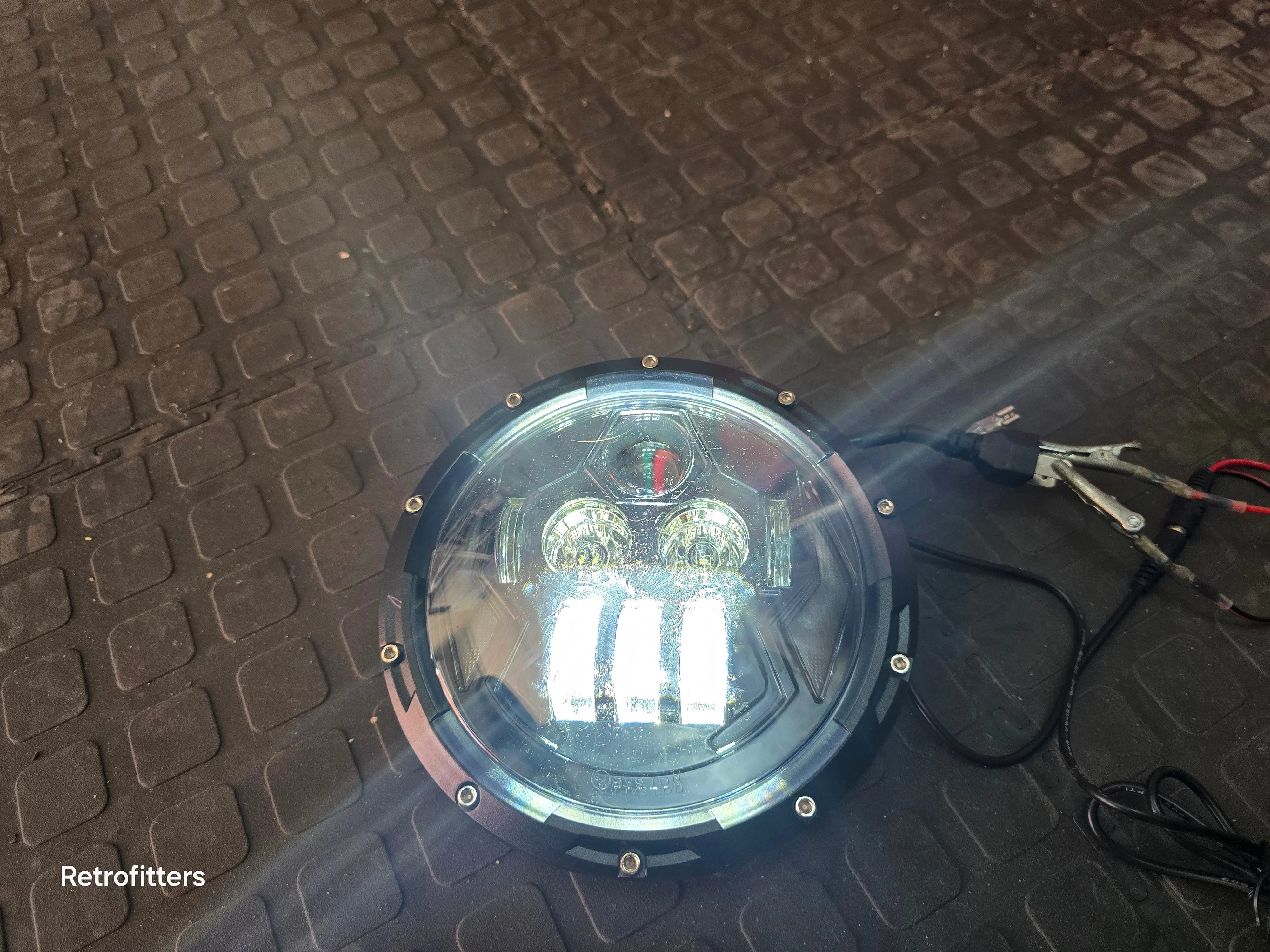 7 Inch 45W LED Headlight With DRL Daytime Running Light High Low Beam Amber Turn Signal set of 2 Retrofitters RSA