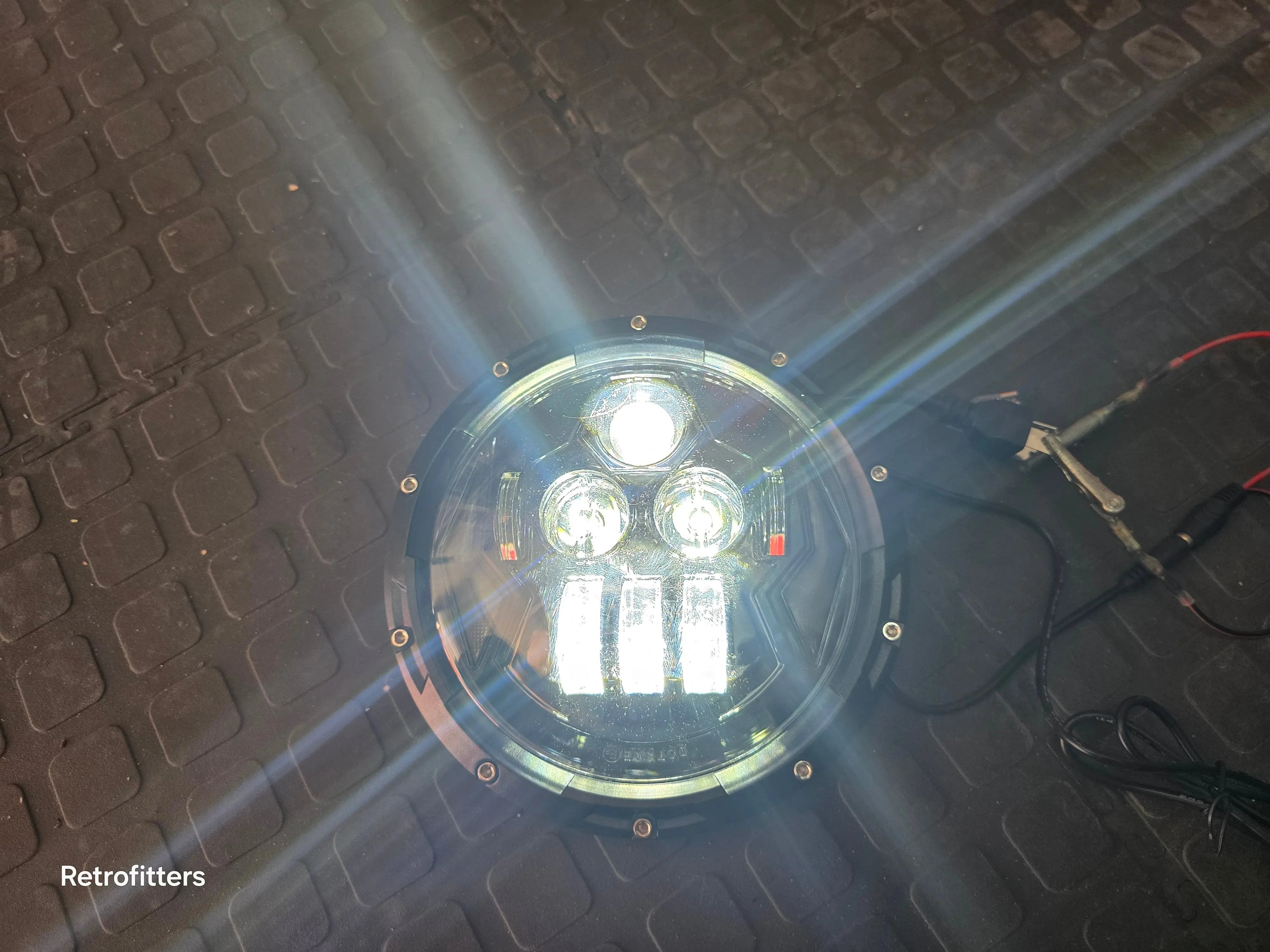 7 Inch 45W LED Headlight With DRL Daytime Running Light High Low Beam Amber Turn Signal set of 2 Retrofitters RSA