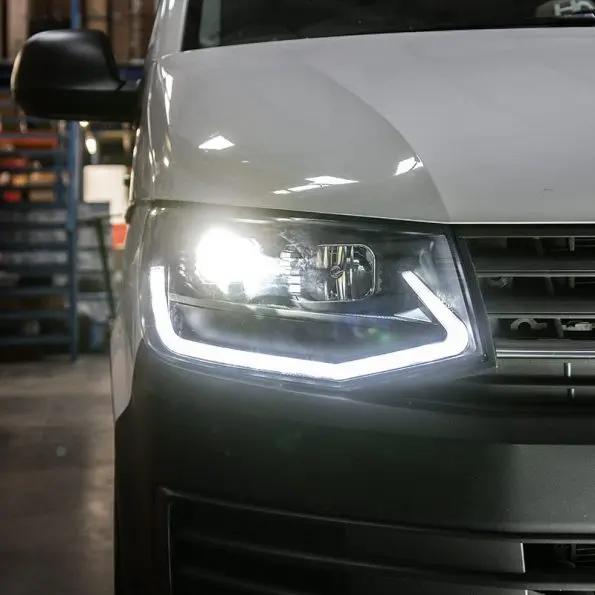 VW Transporter T6 – Headlights – V3 – LED DRL – RHD – Limited Edition – All Black In stock with Supplier 7 to 14 days