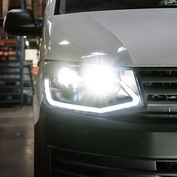 VW Transporter T6 – Headlights – V3 – LED DRL – RHD – Limited Edition – All Black In stock with Supplier 7 to 14 days