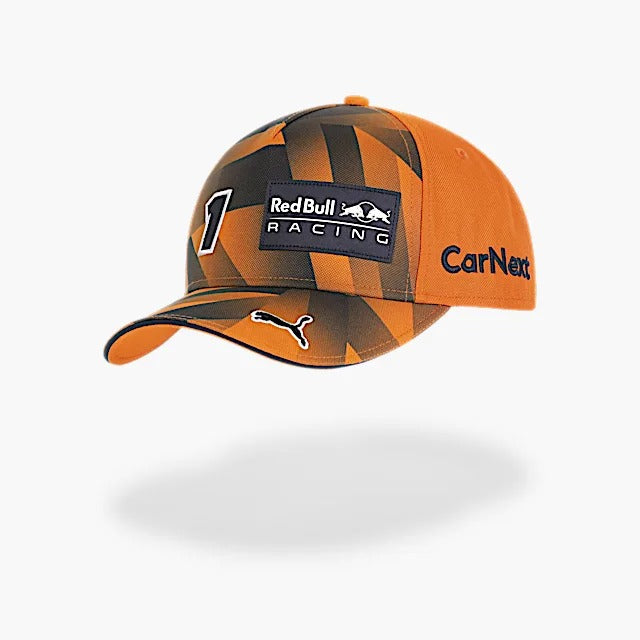 Rooi bul Max Verstappen Oranje Cap plat