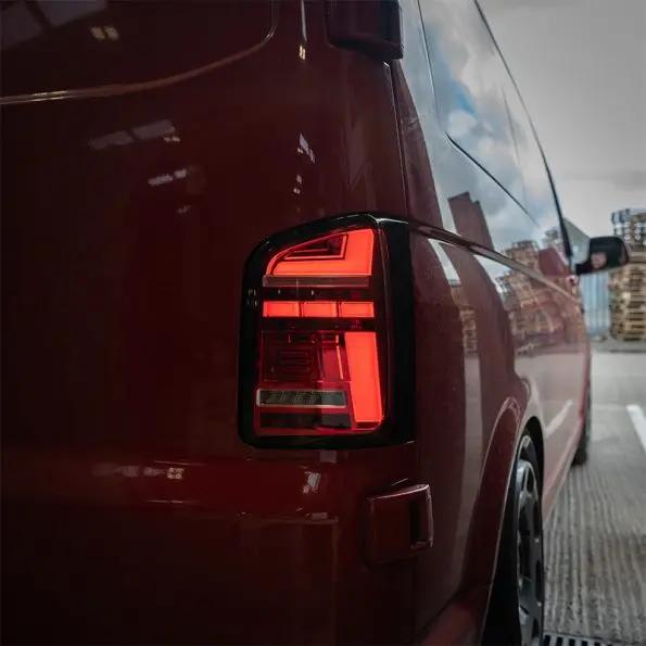 VW Transporter T6 – Rear Lights – Sequential Indicator – LED – RHD – Barn Door – Red (T6.1 Style) In stock with Supplier 7 to 14 days