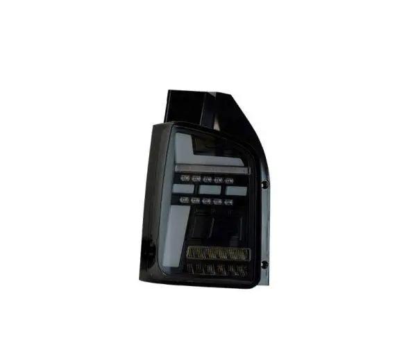 VW Transporter T5 (2003-09) – Rear Lights – Sequential Indicator – LED – RHD – Black Smoke (T6.1 Style) In stock with Supplier 7 to 14 days