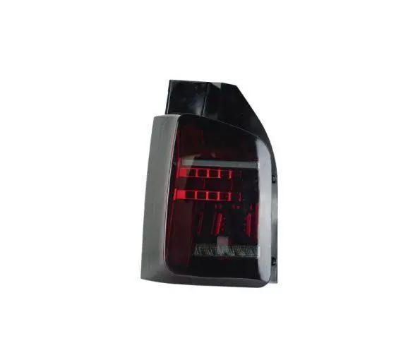 VW Transporter T5.1 (2010-15) – Rear Lights – Sequential Indicator – LED – RHD – Red Smoke (T6.1 Style) In stock with Supplier 7 to 14 days
