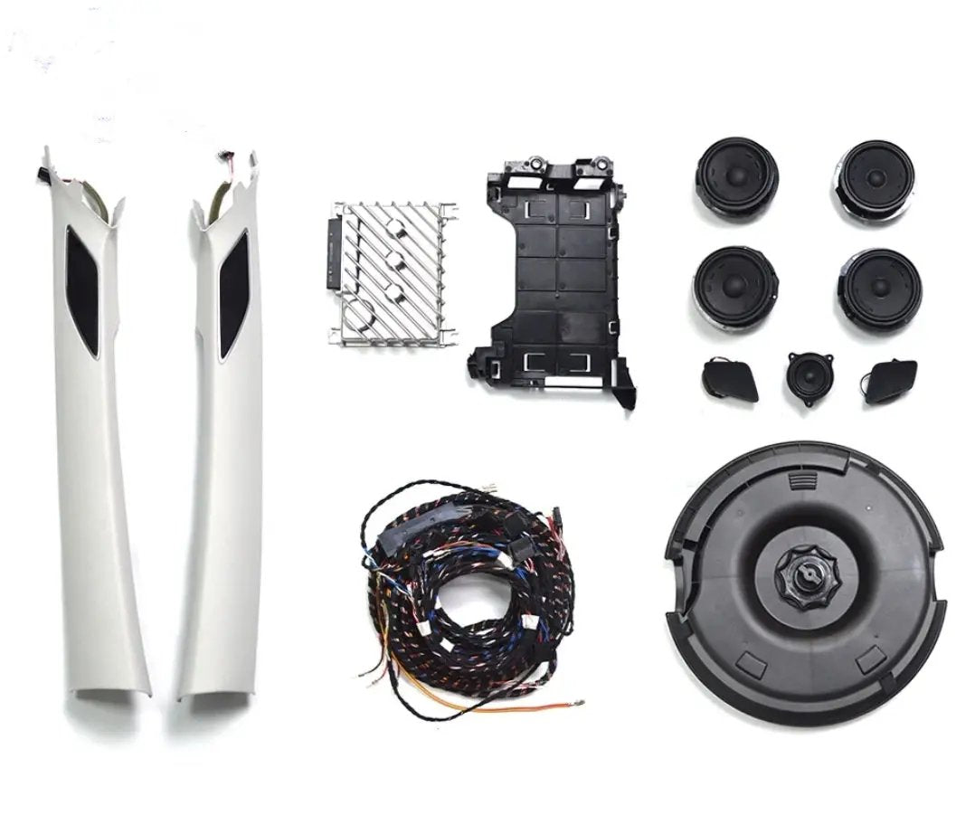 VW Golf MK8 GTI R-Line TSi Whole Harman Kardon Set H&K (4 Tweeter/4 Woofer/1 Subwoofer/1 Amplifier) A Pillar(Black/Gray) With Cable In stock with Supplier 7 to 14 days