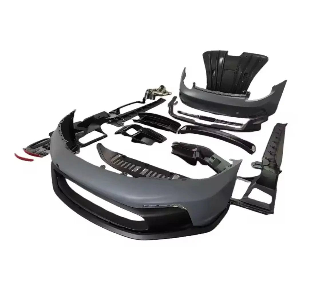 GT3 style plastic front and rear bumpers, rear diffuser, spoiler, side skirts, body kit for Porsche 991 992 body kit Made on order 6 to 8 weeks
