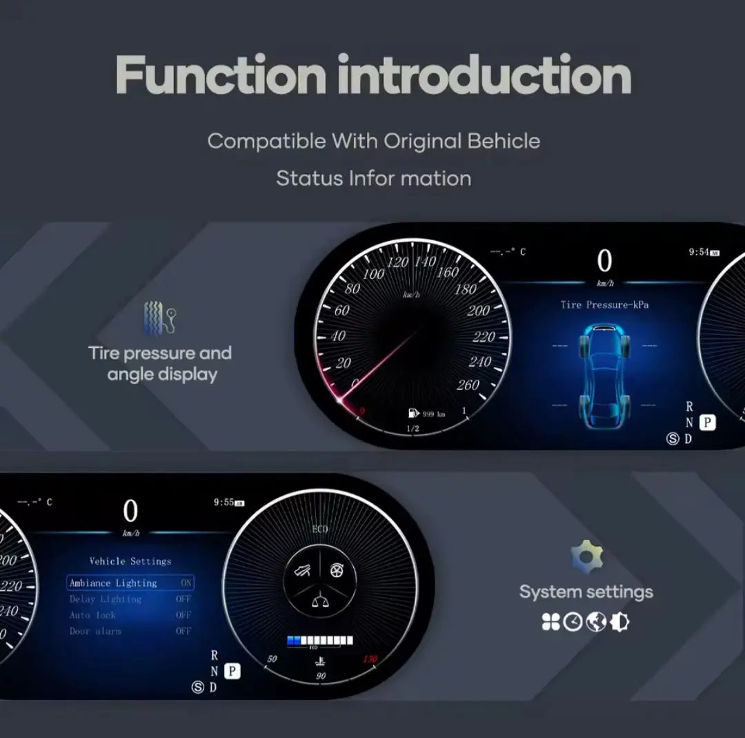 Virtual cluster for Mercedes Benz C/GLC W205/W253 15-18ys Auto In stock with Supplier 7 to 14 days