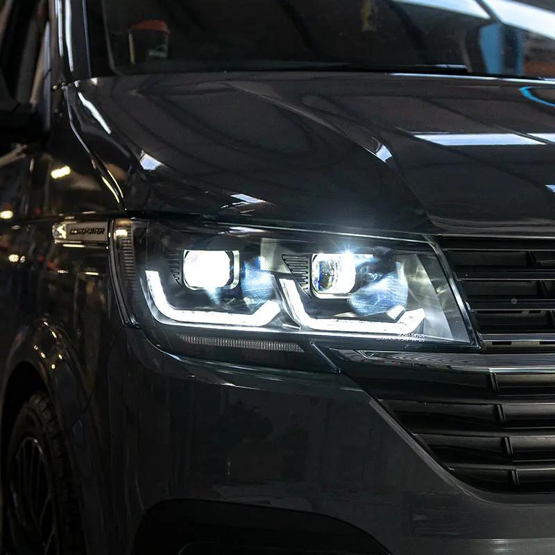 VW Transporter Headlight Upgrade RHD T6.1 LED Headlights Black In stock with Supplier 7 to 14 days