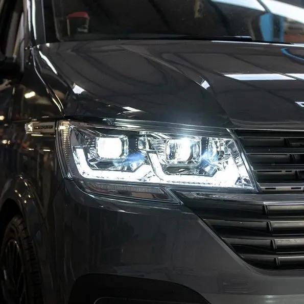 VW Transporter Headlight Upgrade RHDTHQ T6.1 LED Headlights Chrome In stock with Supplier 7 to 14 days