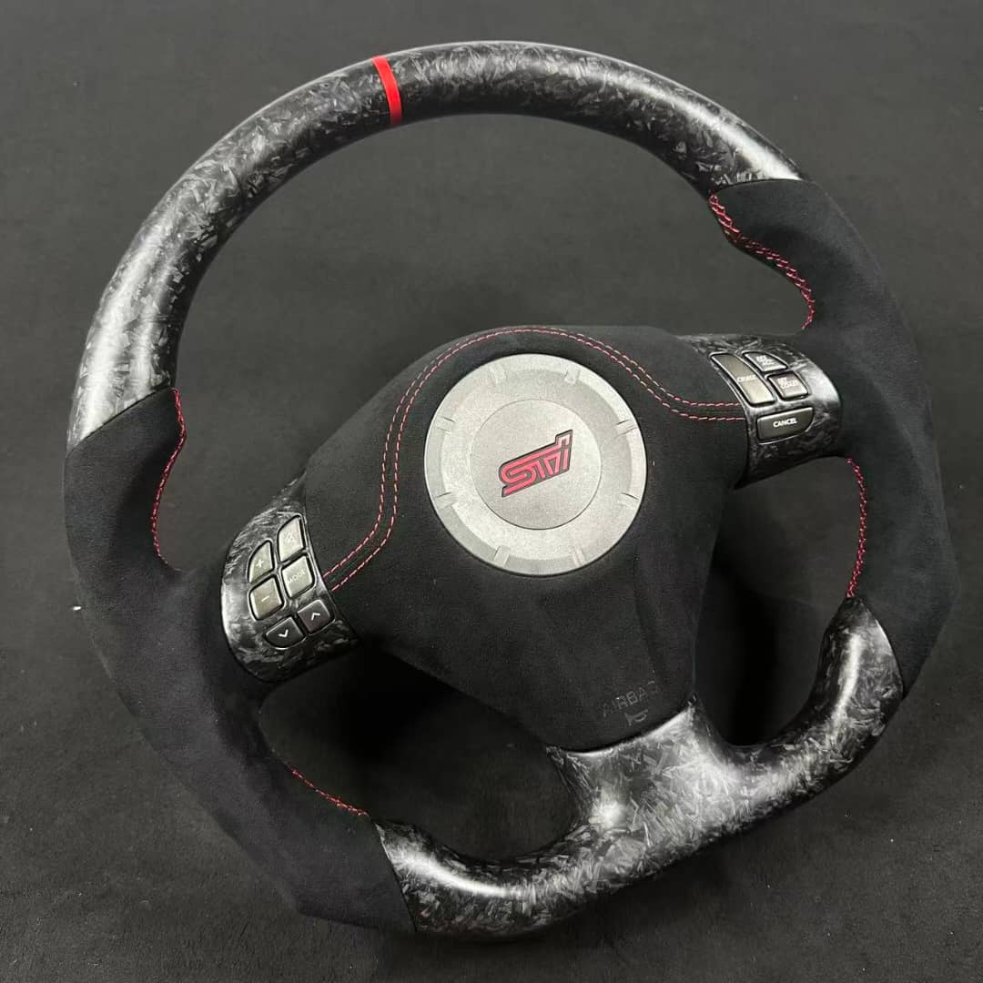 Carbon Fiber Steering Wheel Subaru (Airbag cover excl ) Made on order 6 to 8 weeks