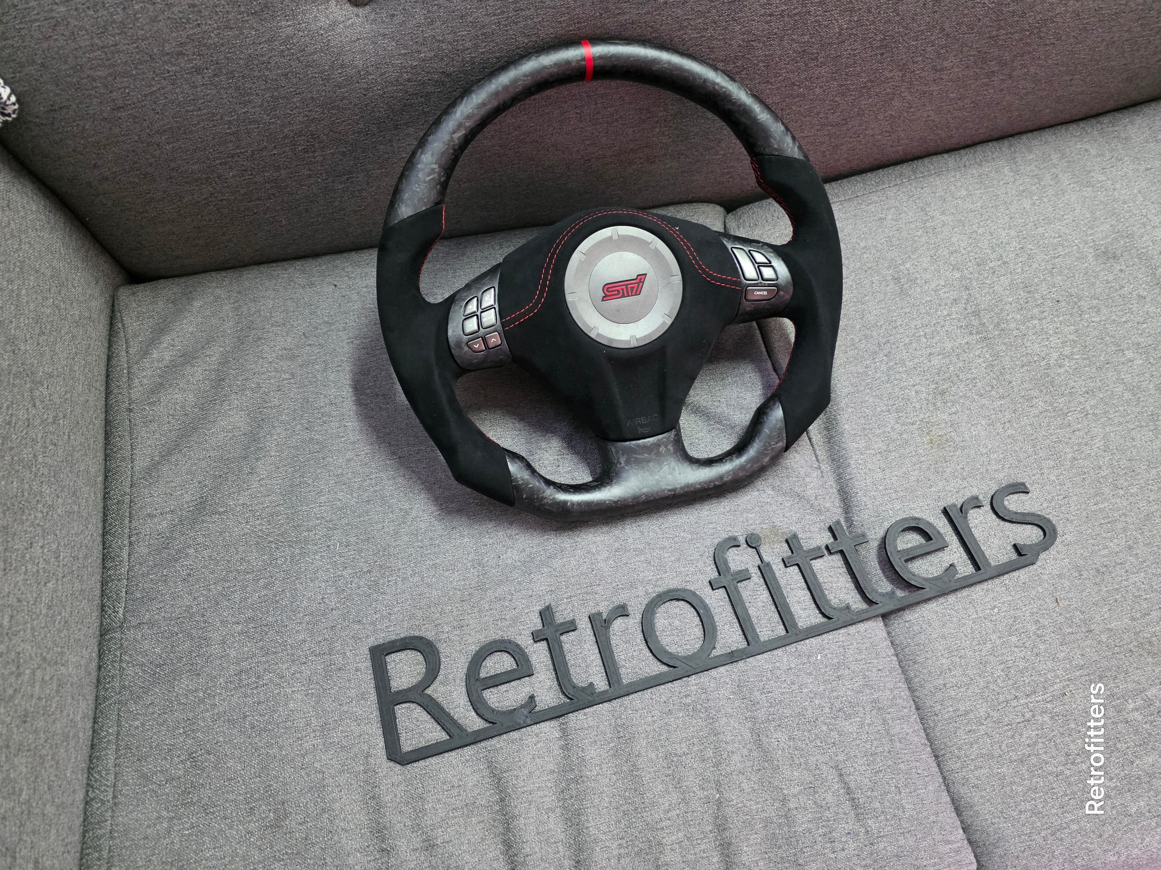 Carbon Fiber Steering Wheel Subaru (Airbag cover excl ) Made on order 6 to 8 weeks