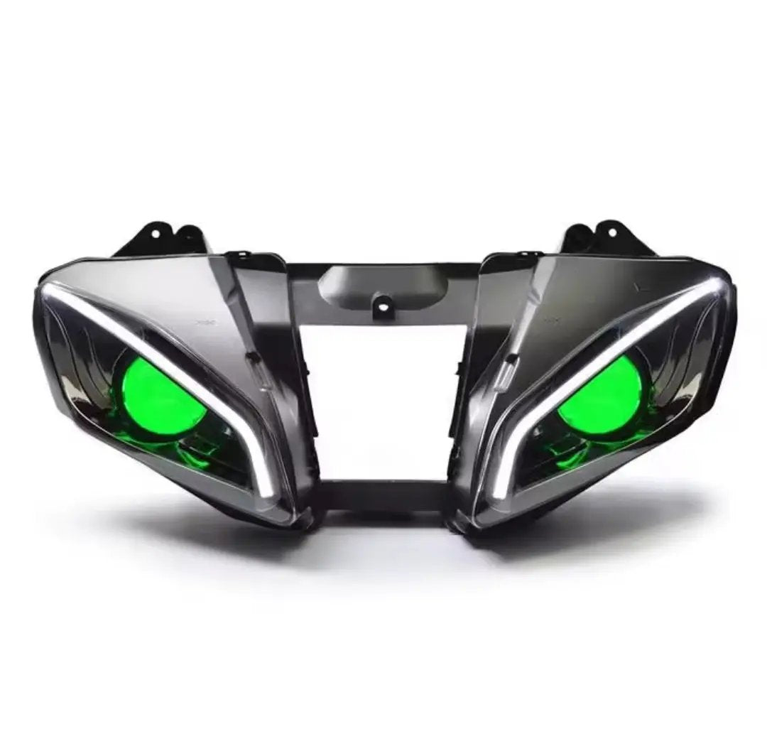 Yamaha YZF R6 2006-2007 LED Front Headlight Assembly Custom Modified HeadlampDRL Demon Eyes Projector In stock with Supplier 7 to 14 days