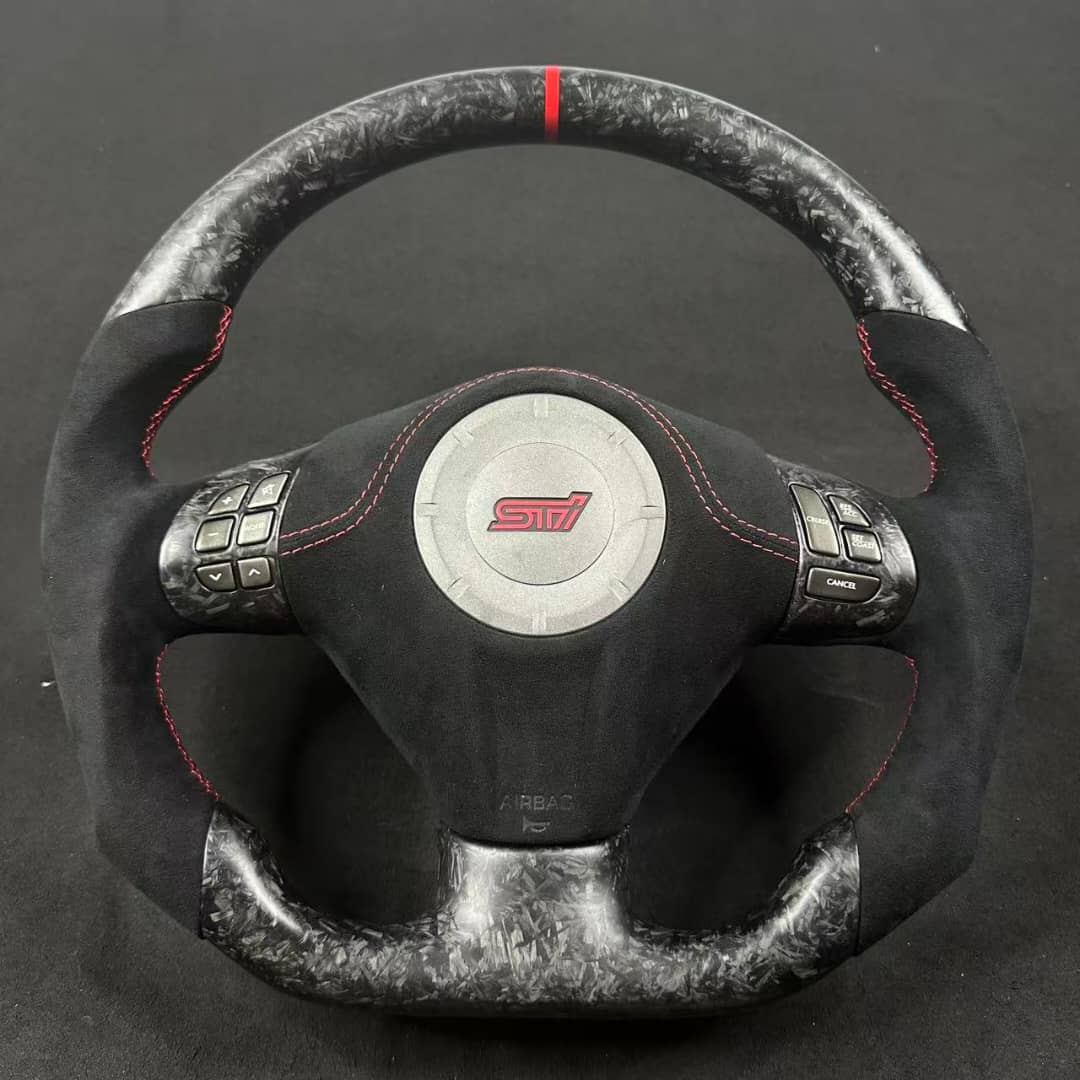 Carbon Fiber Steering Wheel Subaru (Airbag cover excl ) Made on order 6 to 8 weeks