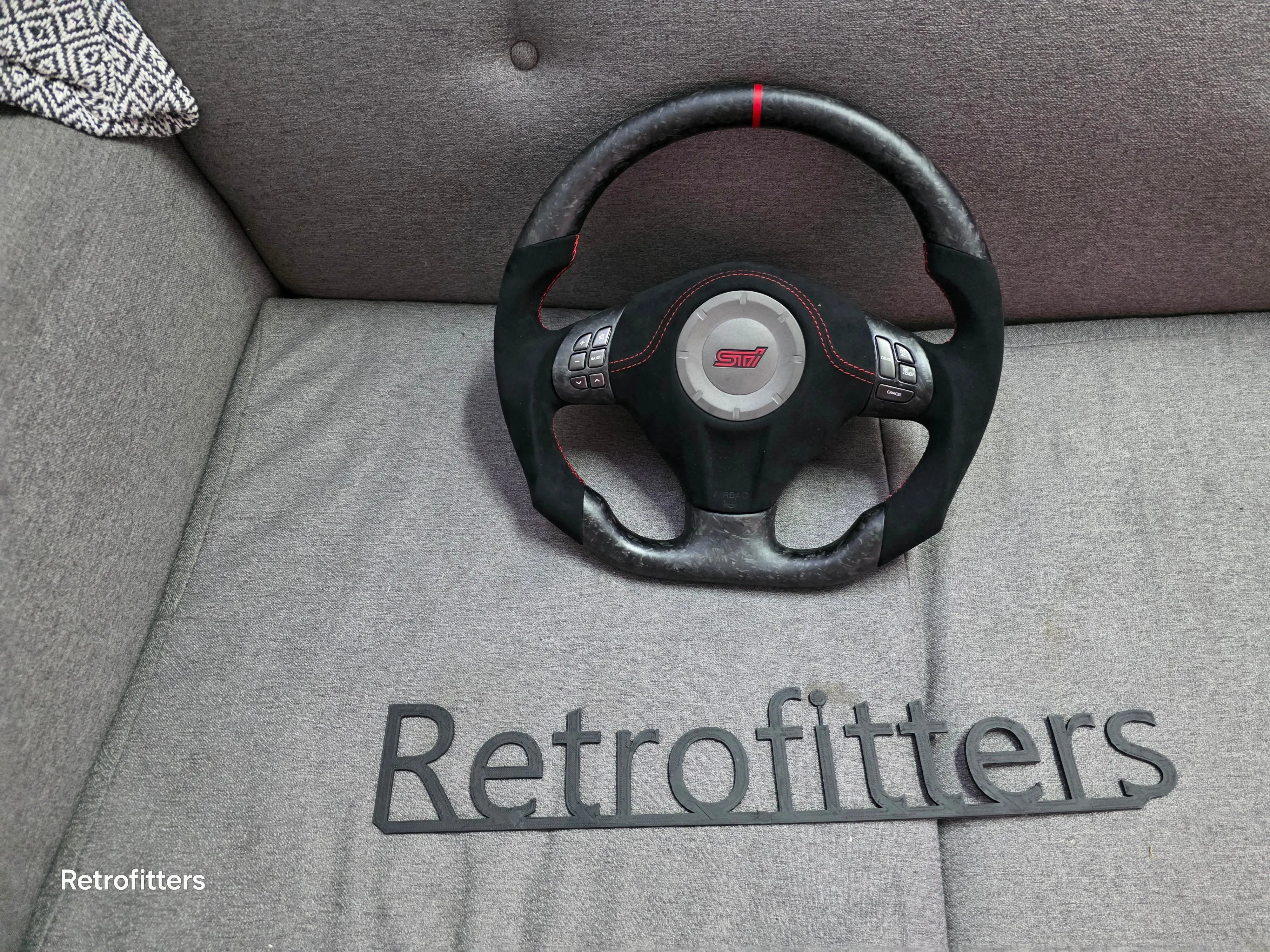 Carbon Fiber Steering Wheel Subaru (Airbag cover excl ) Made on order 6 to 8 weeks