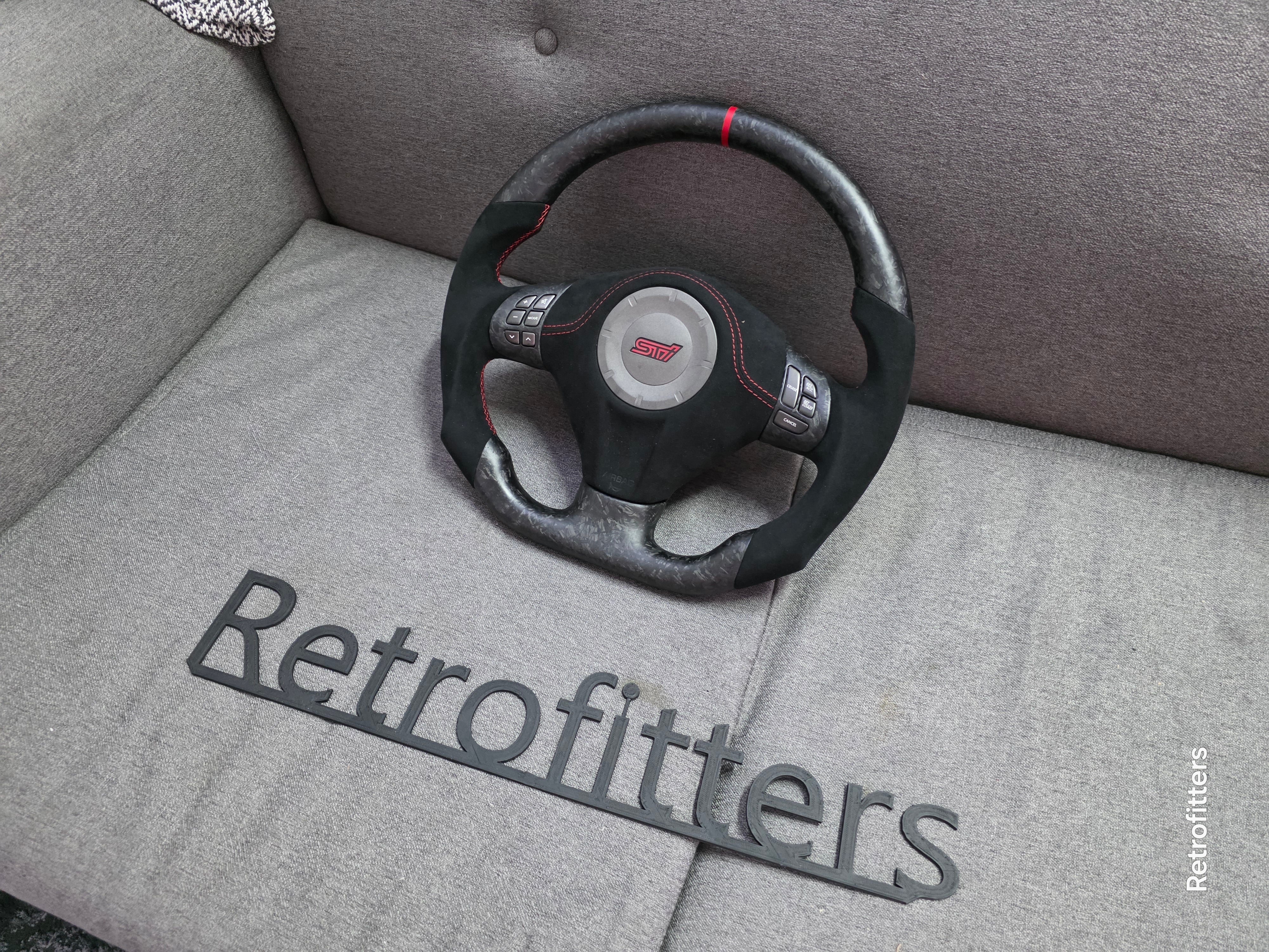 Carbon Fiber Steering Wheel Subaru (Airbag cover excl ) Made on order 6 to 8 weeks