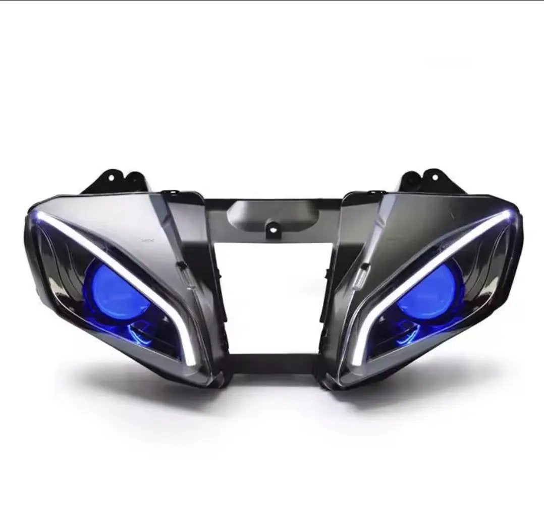 Yamaha YZF R6 2006-2007 LED Front Headlight Assembly Custom Modified HeadlampDRL Demon Eyes Projector In stock with Supplier 7 to 14 days