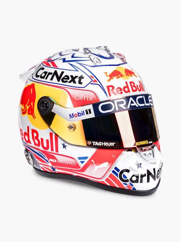 1:2 Red bul Max Verstappen US GP 2022 Mini Helmet In stock with Supplier 7 to 14 days
