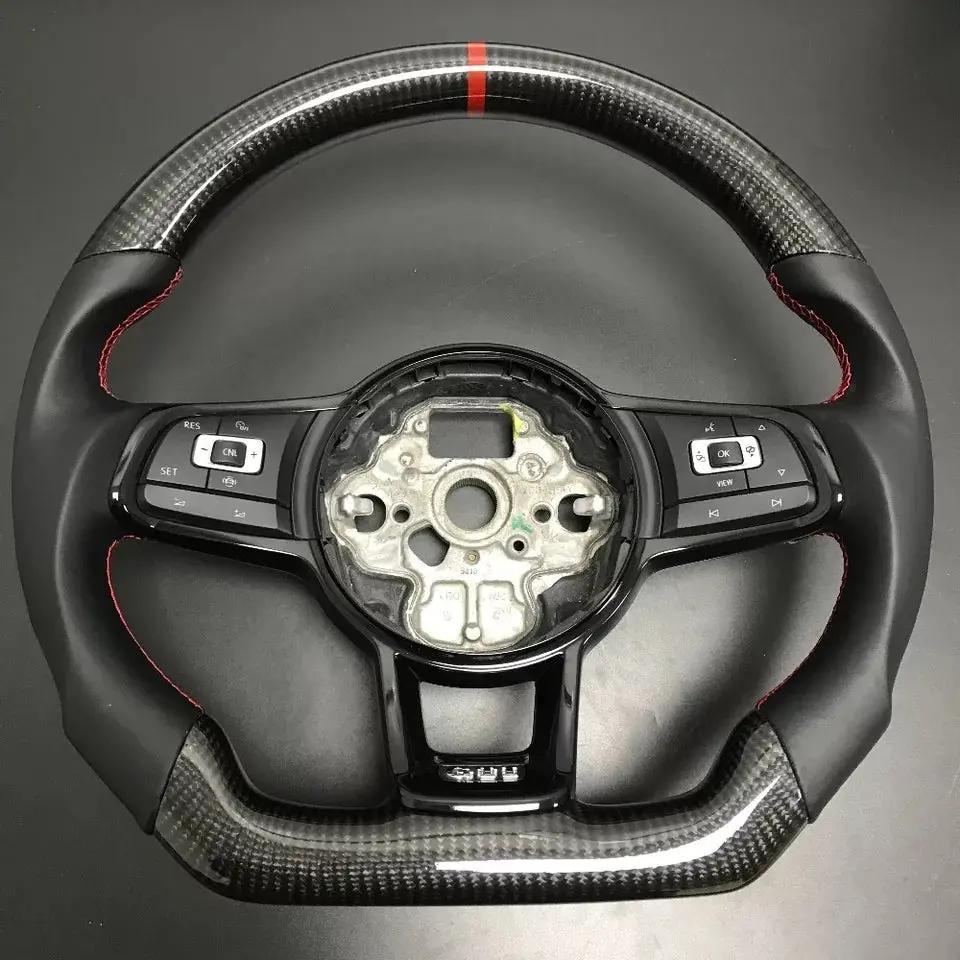 Carbon Fiber Steering Wheel Volkswagen mk7 Gti / R / Rline / Polo Aw1 (Airbag cover excl ) Made on order 6 to 8 weeks