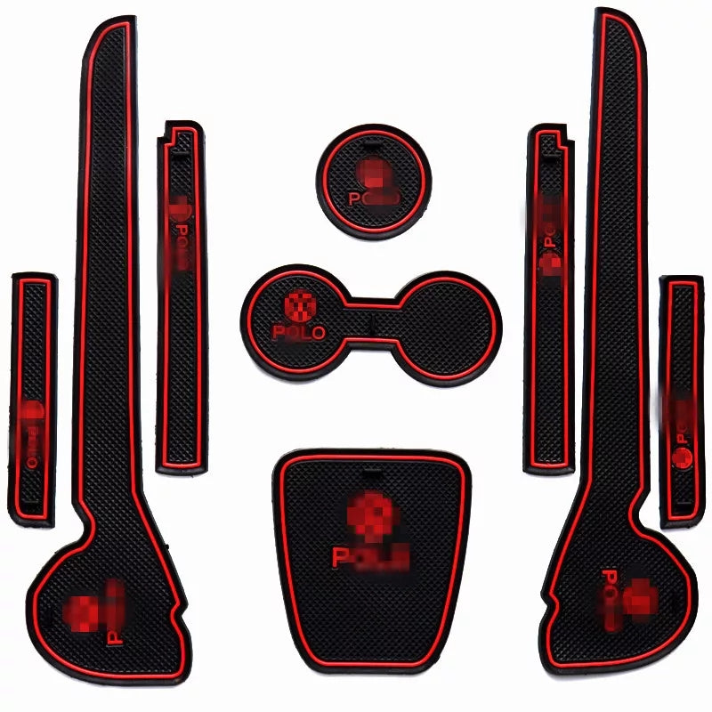 Volkswagen Polo 6R /6C /2k18 Vivo Car Non-Slip Interior cup cushion Door Mat