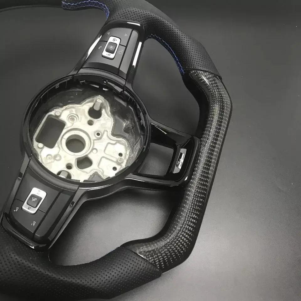 Carbon Fiber Steering Wheel Volkswagen mk7 Gti / R / Rline / Polo Aw1 (Airbag cover excl ) Made on order 6 to 8 weeks