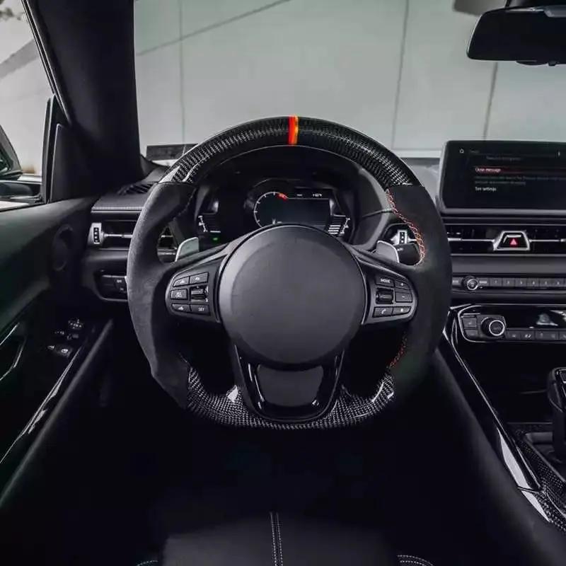 Carbon Fiber Steering Toyota Supra A90 (Airbag cover excl ) Made on order 6 to 8 weeks