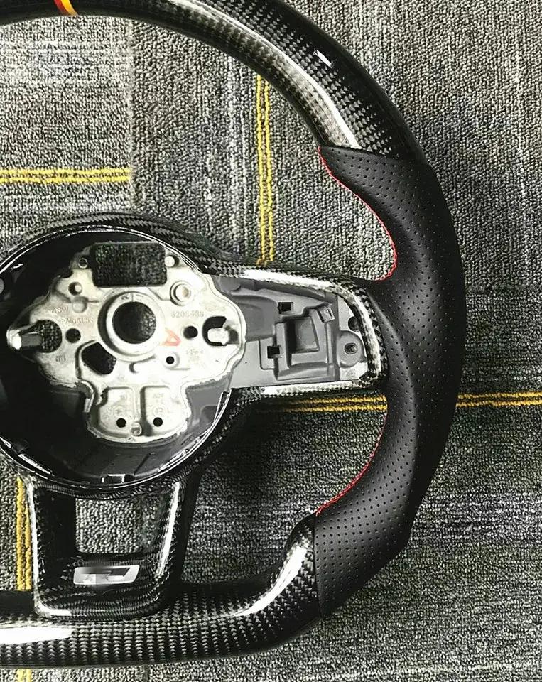 Carbon Fiber Steering Wheel Volkswagen mk7 Gti / R / Rline / Polo Aw1 (Airbag cover excl ) Made on order 6 to 8 weeks