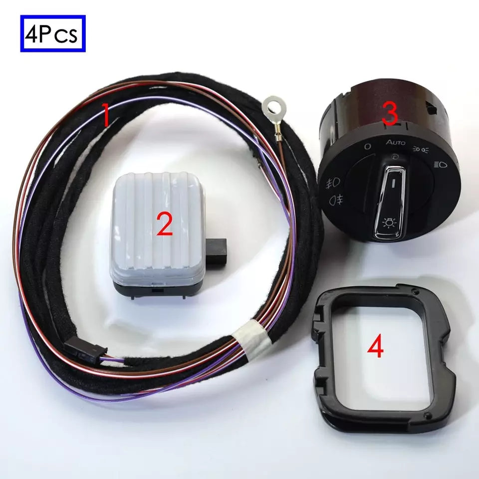 Volkswagnen Golf 6 Tiguan Jetta MK5 MK6 Touran Caddy Passat Auto Kopligskakelaar Reënsensor+Draad/Kabel/Harnas