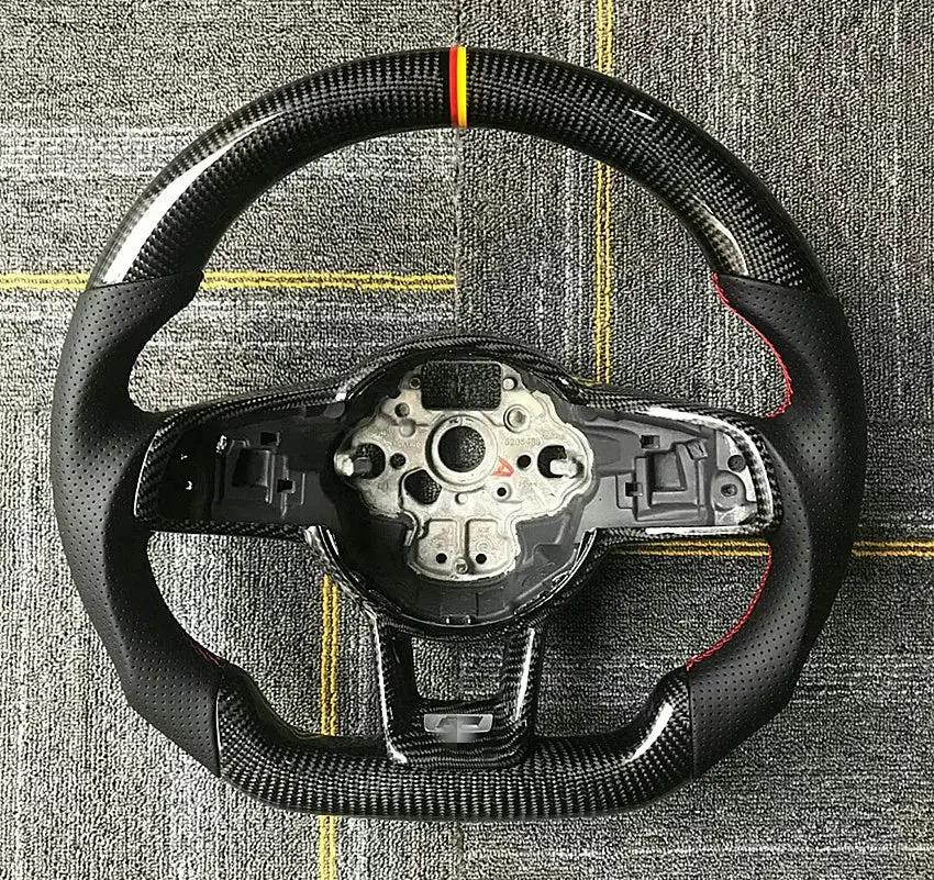 Carbon Fiber Steering Wheel Volkswagen mk7 Gti / R / Rline / Polo Aw1 (Airbag cover excl ) Made on order 6 to 8 weeks
