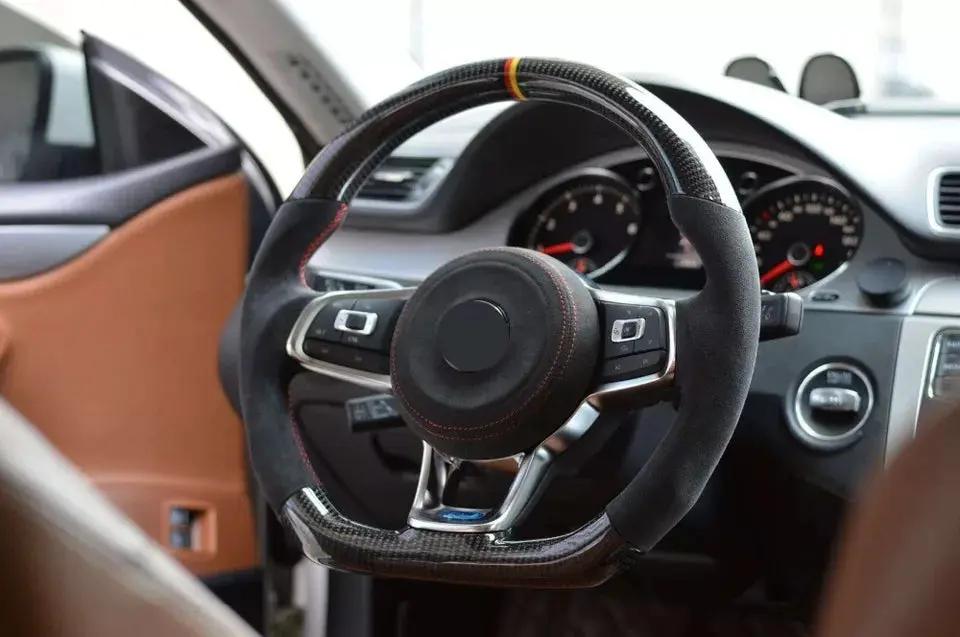 Carbon Fiber Steering Wheel Volkswagen mk7 Gti / R / Rline / Polo Aw1 (Airbag cover excl ) Made on order 6 to 8 weeks