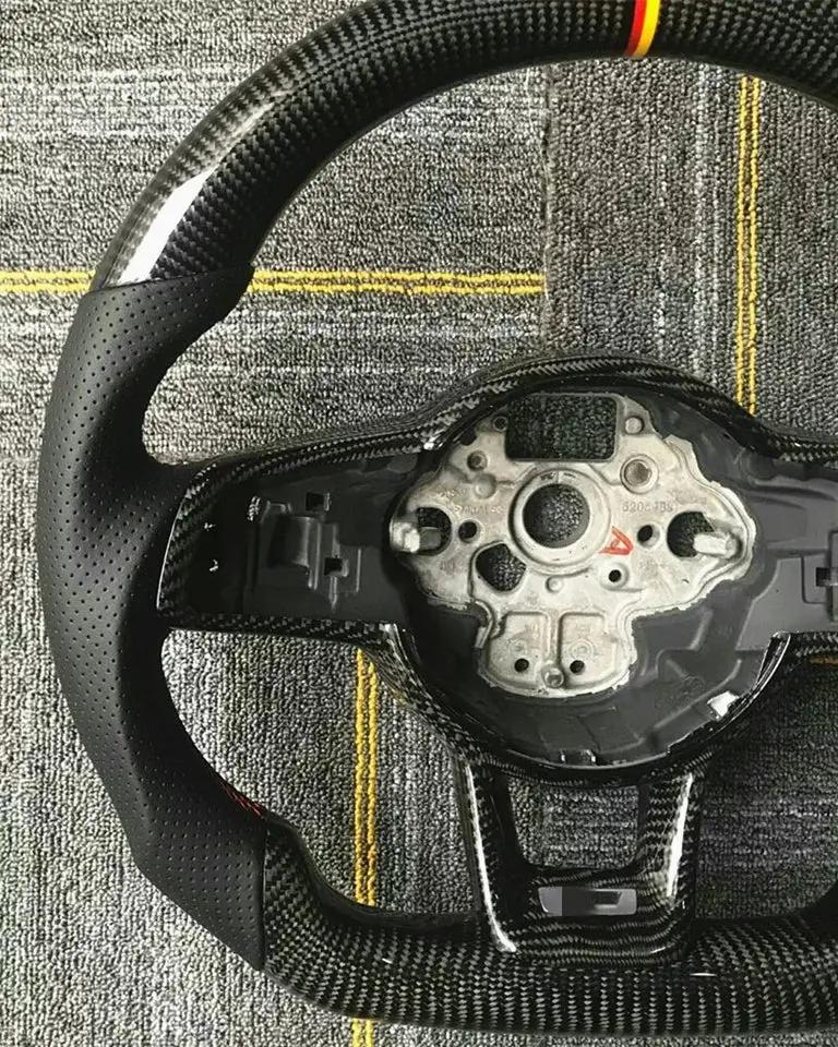 Carbon Fiber Steering Wheel Volkswagen mk7 Gti / R / Rline / Polo Aw1 (Airbag cover excl ) Made on order 6 to 8 weeks