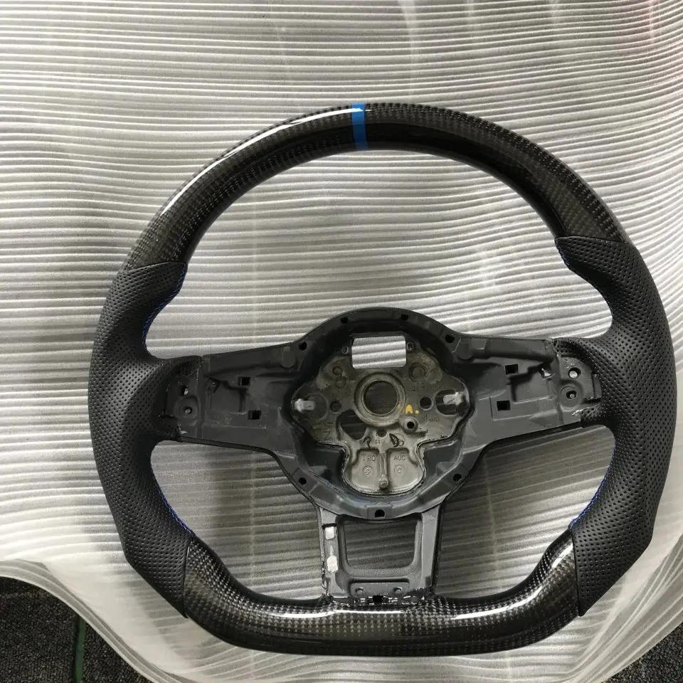Carbon Fiber Steering Wheel Volkswagen mk7 Gti / R / Rline / Polo Aw1 (Airbag cover excl ) Made on order 6 to 8 weeks