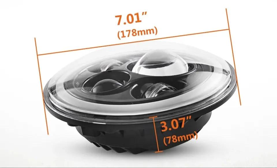 7 Inch 60W LED Headlight With DRL Daytime Running Light High Low Beam Amber Turn Signal In stock with Supplier 7 to 14 days