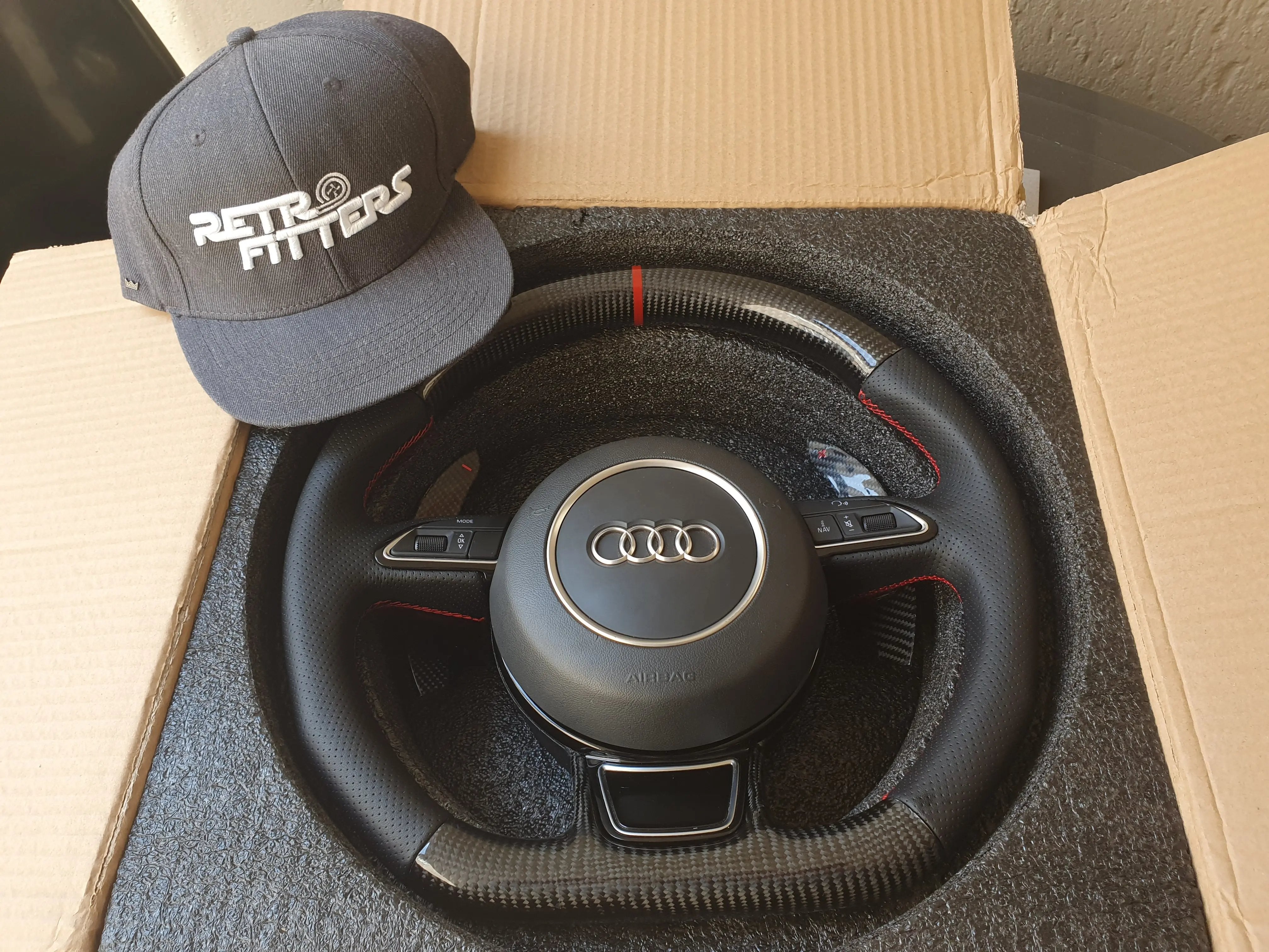 Carbon Fiber Steering Wheel Audi 8v(Airbag cover excl ) Made on order 6 to 8 weeks