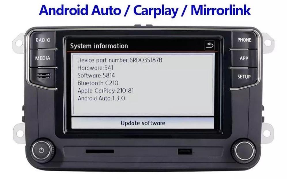 Volkswagen MIB2 6.5 duim Carplay en Android outo MQB Radio