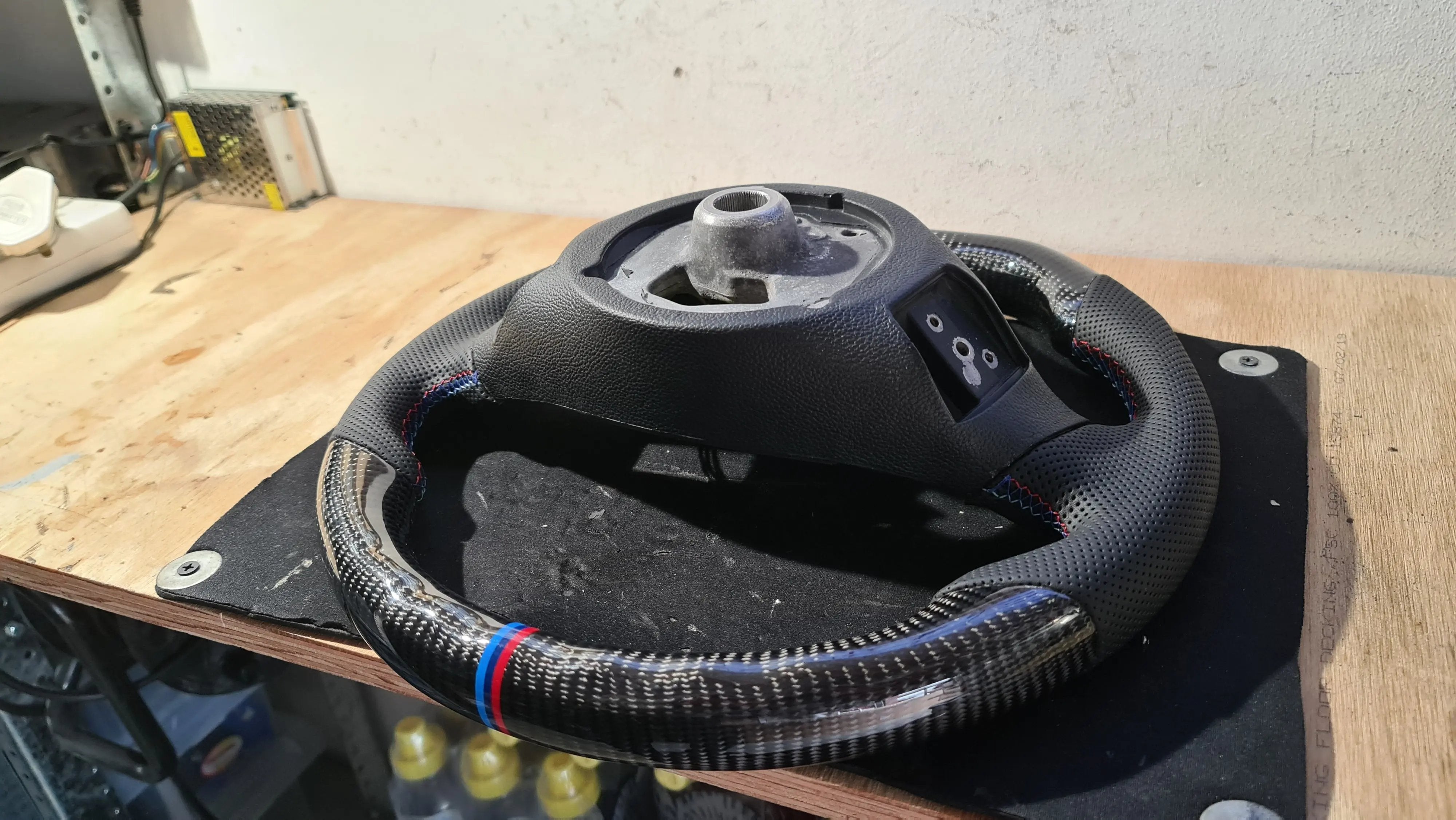 Carbon Fiber Steering Wheel Bmw E90 /E92 (Airbag cover excl ) Made on order 6 to 8 weeks