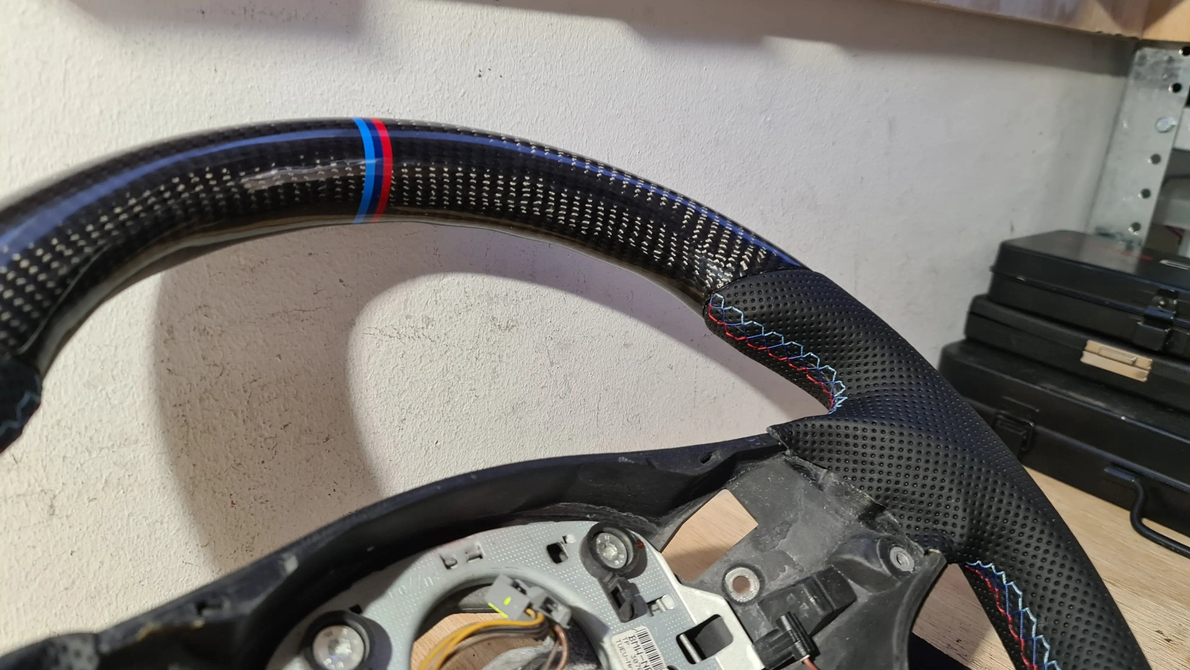 Carbon Fiber Steering Wheel Bmw E90 /E92 (Airbag cover excl ) Made on order 6 to 8 weeks