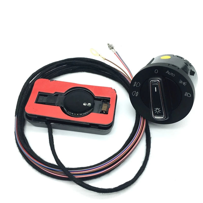 VW Golf 7 MK7 VII Outomatiese hoofligskakelaar+Reënlig Wiper Sensor kabel bedrading harnas boks omhulsel