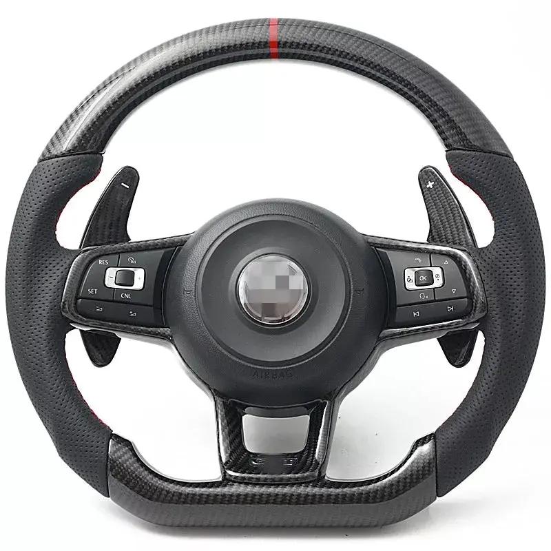 Carbon Fiber Steering Wheel Volkswagen mk7 Gti / R / Rline / Polo Aw1 (Airbag cover excl ) Made on order 6 to 8 weeks