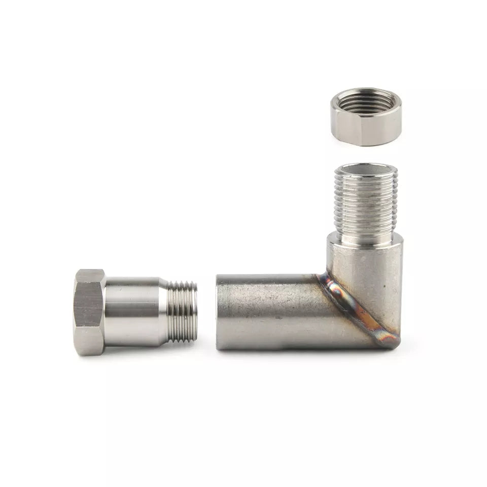 Dubbel gegalvaniseerde staal 90 grade O2 sensor uitbreiding