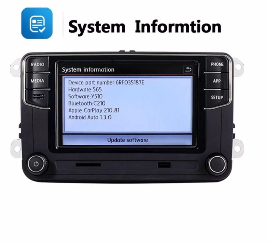 Volkswagen MIB2 6.5 duim Carplay en Android auto MQB Radio rcd340