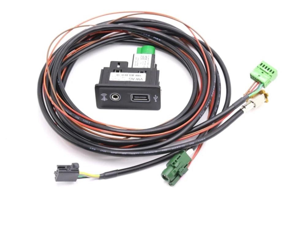 Volkswagen Golf MK7 CarPlay Media AUX MIB2 PRO USB AMI Installeer Plug Socket Switch Button Harness