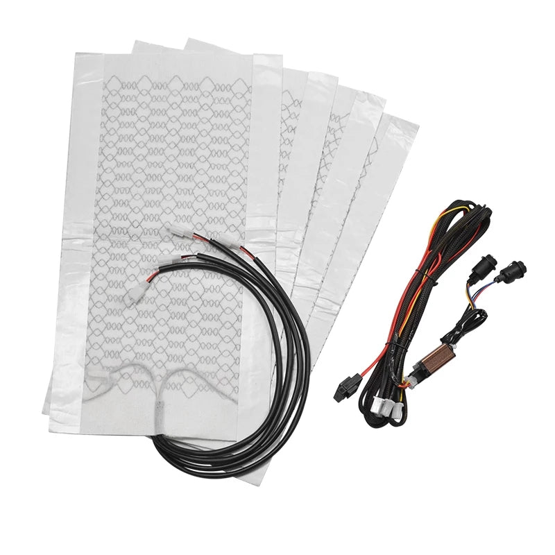 4pcs 6 Level 12V Carbon Fiber Universal Car Seat heaters