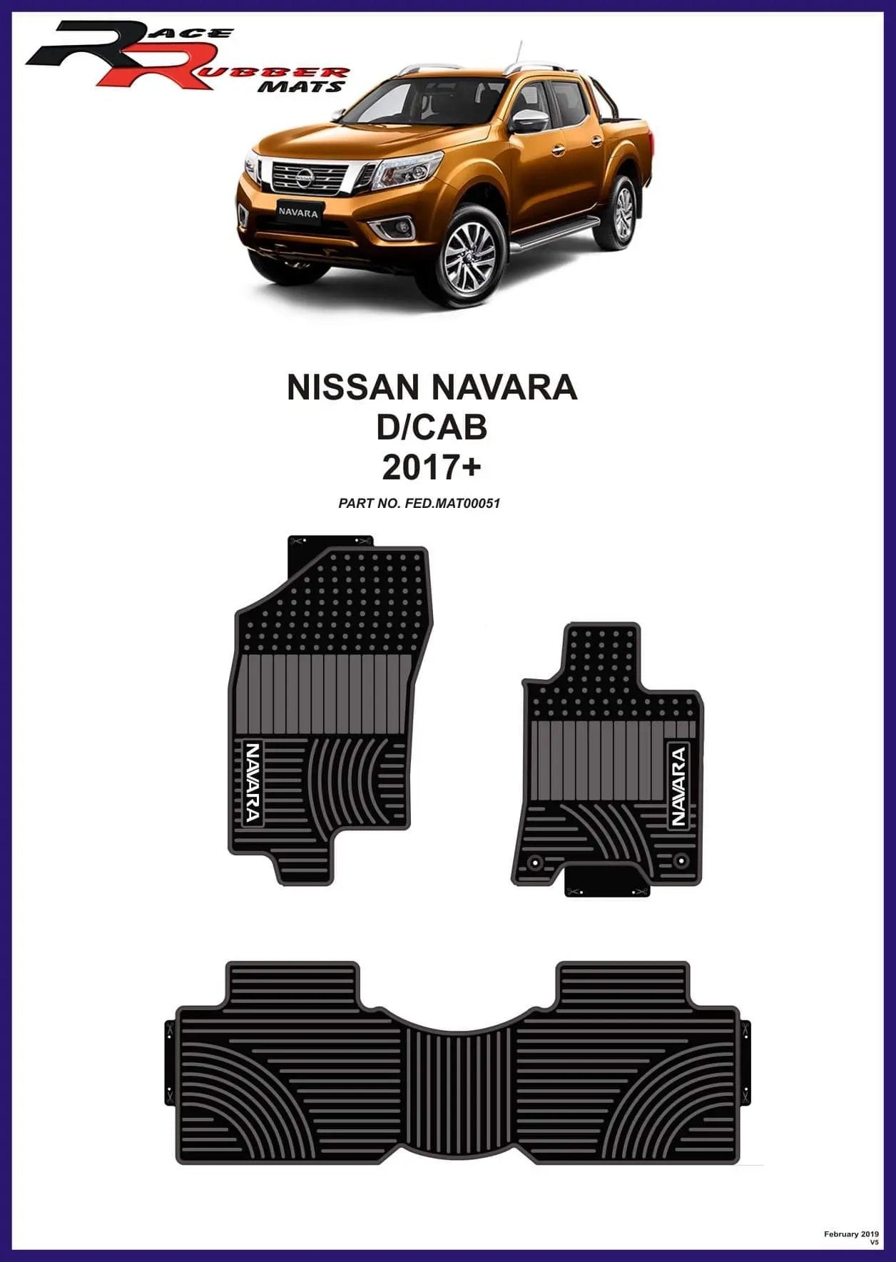 Nissan Navara Heavy Duty Rubber mats Retrofitters RSA