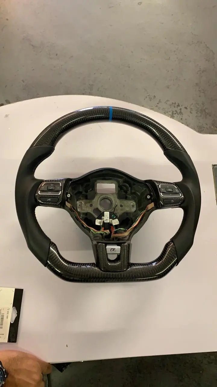 Carbon Fiber Steering Wheel Volkswagen mk6 Gti / R / Scirocco / Polo (Airbag cover excl ) Made on order 6 to 8 weeks