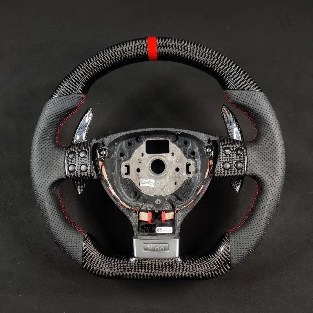 Carbon Fiber Steering Wheel Volkswagen mk5 Gti / R32(Airbag cover excl ) Made on order 6 to 8 weeks