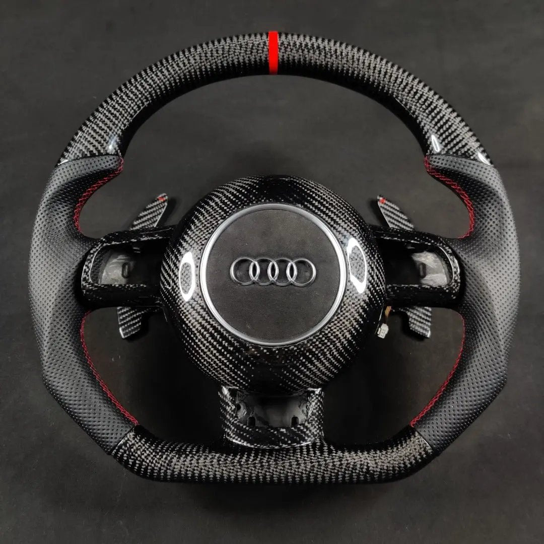 Carbon Fiber Steering Wheel Audi 8p (Airbag cover excl ) Made on order 6 to 8 weeks