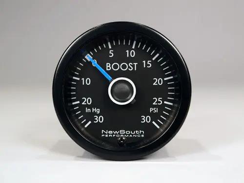 New South Performance VW White R 030 in hg 030 PSI Boost Gauge Retrofitters RSA