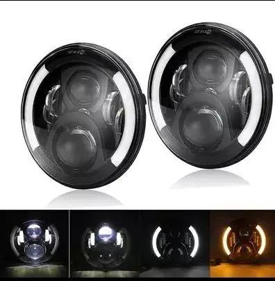 7 Inch 60W LED Headlight With DRL Daytime Running Light High Low Beam Amber Turn Signal In stock with Supplier 7 to 14 days